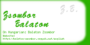 zsombor balaton business card